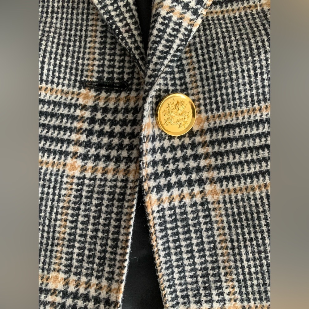 RRPUS$800 Smythe patch pocket duchess wool blazer camel black mahogany US4 - Picture 11 of 11